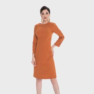 ALANTINO Sheath dress, semi-fitted with round neck